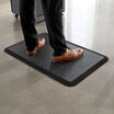individual standing on a standing mat