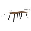 executive conference table in walnut finish with dimensions