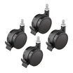 close up of the set of four casters
