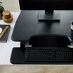 overhead view of the varidesk basic 30 in black