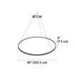 41 inch halo pendant has a 40 inch diameter and is 3 inches tall 