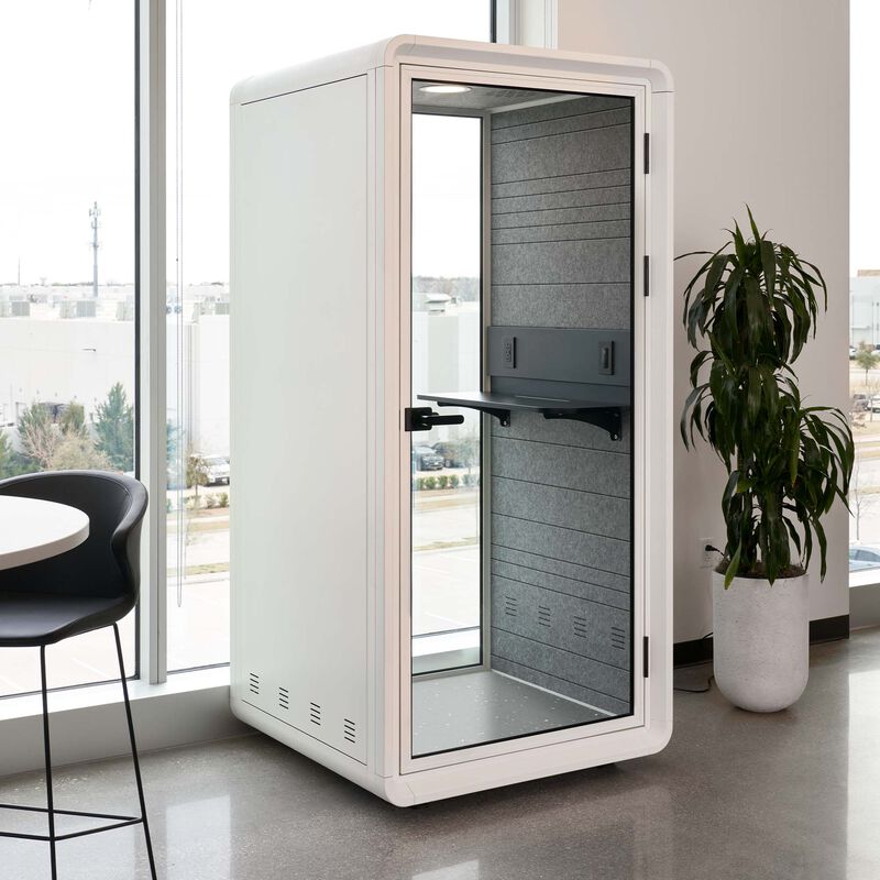 angle view of generation 4 privacy booth in white image number null