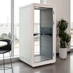 angle view of generation 4 privacy booth in white
